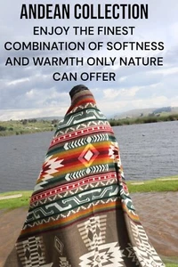 Alpaca Wool Blanket, Reversible 2 in 1-Thick and Ultra Soft-Premium Alpaca Wool - Picture 1 of 5