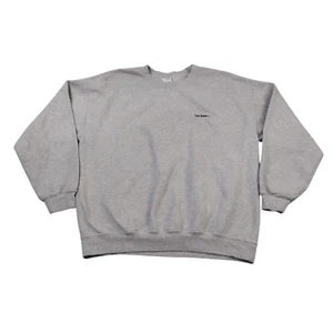 iets frans Men Large Sweatshirt - Crewneck Pullover Fleece, Gray Embroidered - Picture 1 of 9