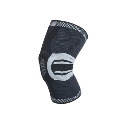 Sports Knee Pads Elastic Pressure Brace Silicone Spring Knee Protection 1 Piece - Image 1 of 4