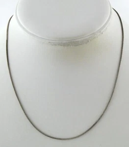 Collar de cadena de serpiente de plata esterlina FAS Italia 16 pulgadas 3,5 g 1,02 mm de grosor - Imagen 1 de 9