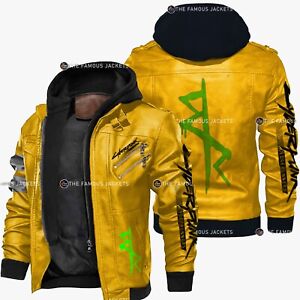 David Martinez Cyberpunk Edgerunners 2077 Inspired Hooded Biker Leather Jacket