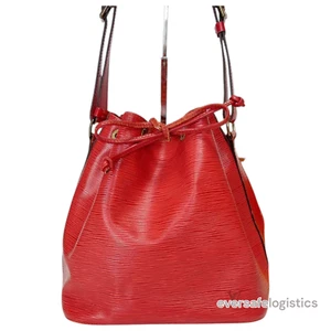 Auth Louis Vuitton Noe Shoulder Bag Epi Red Drawstring Bag M44007 handbag - Picture 1 of 10