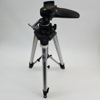 Bogen 3036 4-Aluminum Tripod w/Manfrotto 327RC2 Grip Ball/Joystick Head - Image 1 of 4