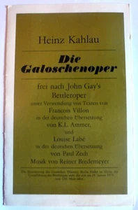 Theaterprogramm, Deutsches Theater Berlin, Die Galoschenoper, 1978 - Bild 1 von 2