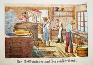 Seifelsieder Seife Kerzenfabrikant Lithographie 1820 - Picture 1 of 1