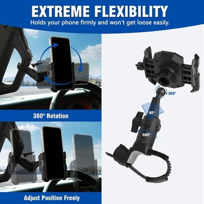 Soporte de teléfono con mango de agarre de pilar para Jeep/Bronco/F-150/F-250/Silverado/GMC/Ram Foto 1 de 4