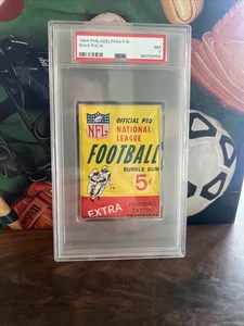 1964 Philadelphia Football UNOPENED WAX PACK 1st Year Rare Psa 7 Nm - Picture 1 of 2