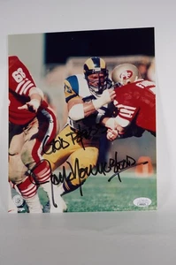 Foto a color 8 x 10 de Jack Youngblood de Los Angeles Rams autografiada con certificado de autenticidad #R603 - Imagen 1 de 2