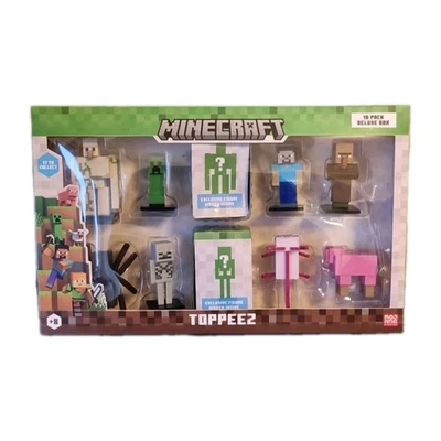 MINECRAFT ● Toppeez 10 Pack Deluxe Box Action Figure Set ● As Pictured  - Image 1 of 4