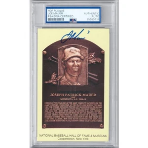 Tarjeta postal autografiada autografiada por Joe Mauer PSA de los gemelos de Minnesota - Imagen 1 de 4