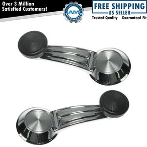 Chrome Door Window Crank Handle Pair Set for Pontiac Cadillac Chevy Olds Buick - Picture 1 of 3