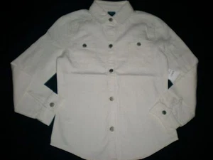 Girl's Gap Kids Button Dawn Off White Shirt Size S NWT - Picture 1 of 3