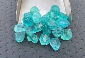 10 Pcs Fluorite Rough, Gemstone Rough, Blue Fluorite Rough, Rough For Jewellery. - Picture 1 of 3