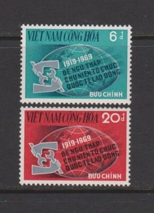 1969 South Vietnam Stamps ILO Emblem and Globe Scott # 362-363 MNH  - Picture 1 of 1