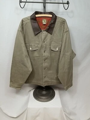 Marlboro Vintage 90s Tan Men's Canvas Flannel Lined Chore Coat Size X-Large - Image 1 of 4