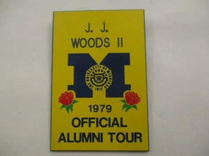 Vintage 1979 University of Michigan U of M Rose Bowl Football Alumni Tour Badge - Picture 1 of 2