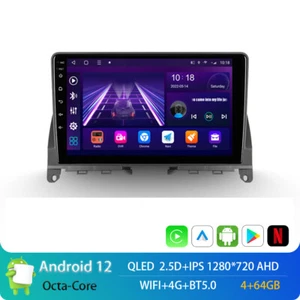 9"4+64 Android 12 Car Stereo Radio for Mercedes Benz C Class 3 W204 S204 GPS DSP - Picture 1 of 8