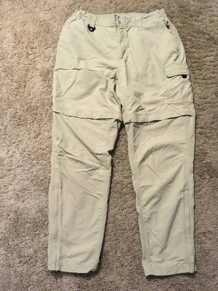 Columbia 裤子/短裤 L 码短裤女式可调式 Omni Dry GRT 卡其色 Q20 — 第 1/4 张图片