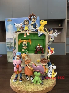 Digital monster Yagami Taichi Agumon Piyomon family figure model 32cm Toys Gift - Picture 1 of 9