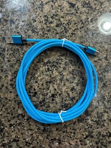 USB-A to Type-C Cable Fast Charger Charging Data Sync Cord Braided 10' Blue - Picture 1 of 3