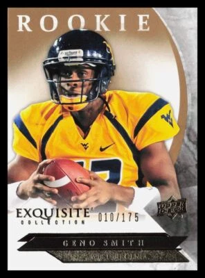 2012 Upper Deck Exquisite Draft Picks Geno Smith Rookie 010/175 West Virginia - Image 1 of 2