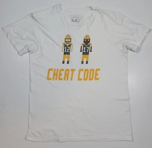 Green Bay Packers Rodgers Adams Cheat Code T-shirt Mens Medium Short Sleeve    - Picture 1 of 5