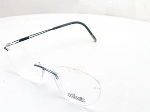 Silhouette 5521 70 5040  Real Teal Rimless Womens Eyeglasses MISSING LEFT ARM - Picture 1 of 5