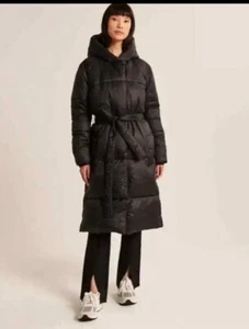 A&F Down XL Tall T Long Puffer Jacket Coat Oversized Abercrombie Fitch Parka XXL - Picture 1 of 8