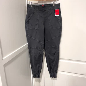 Spanx Pants Womens Large Stretch Twill Cargo Jogger Pants Washed Black 20319R - Picture 1 of 16