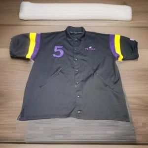 Vintage FUBU Athletic Warmup Shooting Jersey XL Black Purple Yellow 5 Lakers NBA - Picture 1 of 5
