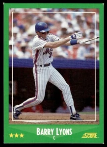 Puntuación brillante 1988 Barry Lyons New York Mets #387 - Imagen 1 de 2