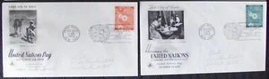 United Nations  2  different FDC  ECONOMIC & SOCIAL  COUMCIL, NY 1958. - Picture 1 of 2