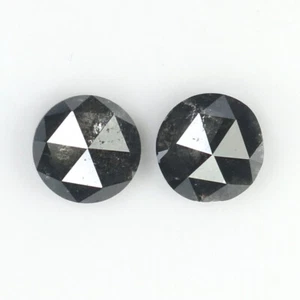 1.01 CT Natural Loose Rose Cut Diamond 5.00 MM Salt And Pepper Diamond QL1662 - Imagen 1 de 8