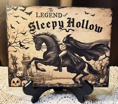 Legend of Sleepy Hollow,  Halloween, Handcrafted Canvas Board Sign - Image 1 of 3