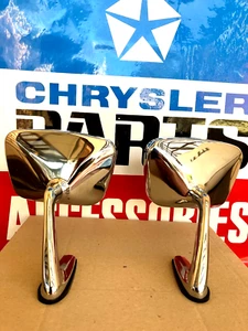 Brand New 1 PAIR Chrysler Valiant Chrome Side Mirrors VH VJ VK CL Charger Ranger - Picture 1 of 16