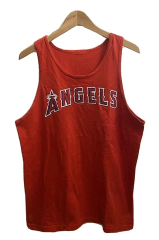 Angels Anaheim Men’s Tank Top Short Sleeveless Red Size Large Cover