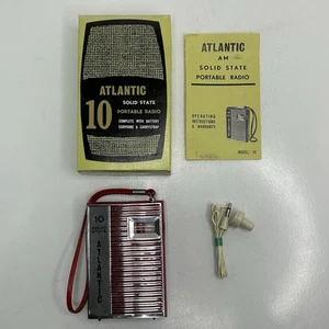 Vintage Atlantic Solid State Transistorradio rot Hand Taschenradio FUNKTIONIERT!! - Bild 1 von 15