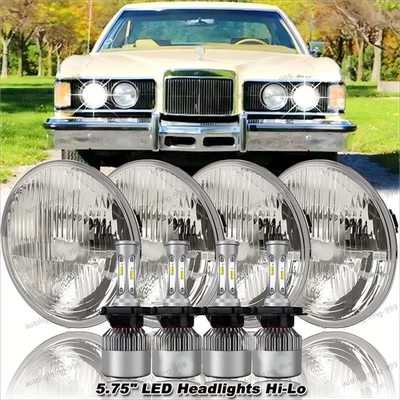 Faros LED redondos altos/bajos de 5,75" para Mercury Cougar 1967-76 Monterey Comet 4 piezas Foto 1 de 4