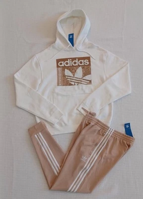 Nuevo conjunto/conjunto de trébol Adidas originales para hombre ~ beige mágico/blanco ~ talla grande Foto 1 de 4