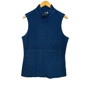 Ibex Merino Wool Carrie Vest Teal Full Zip Sleeveless Outdoor Layer Size M - Picture 1 of 7