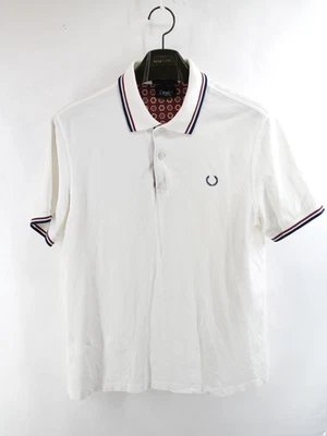 Camisa Polo Fred Perry X Drakes Para Hombre 44 Blanca 100% Algodón Foto 1 de 4