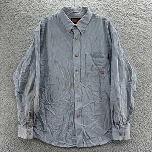 Ariat Flame Resistant FR Shirt Men XL Blue Button Up CAT 2 2112 Work Shirt - Picture 1 of 12