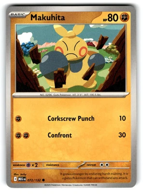 2025 Pokemon Makuhita #72/132 - Image 1 of 2