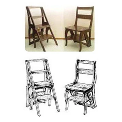 Proyecto Woodcraft Plan de papel para construir biblioteca Taburete-Silla Foto 1 de 2