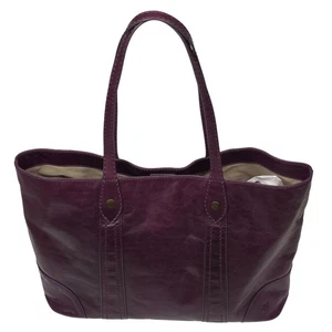 Melissa Leather Shopper Tote Hobo Large Handbags Merlot Purple NWOT - Picture 1 of 13