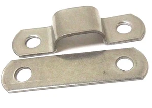2-Line Tube Clamp, 1/4" Tube Size, 316 Stainless Steel, with Backplate 743NW - Picture 1 of 3