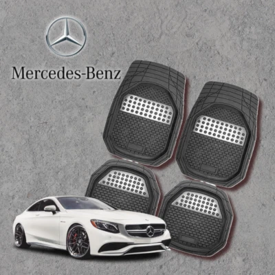 Tapetes de assoalho de carro resistentes 4 peças ajuste personalizado antiderrapante para todos Mercedes Benz - Imagem 1 de 4