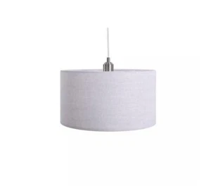 Pendant Drum Linen Shade Ceiling Light 15"x8" (White) - Threshold - Picture 1 of 5