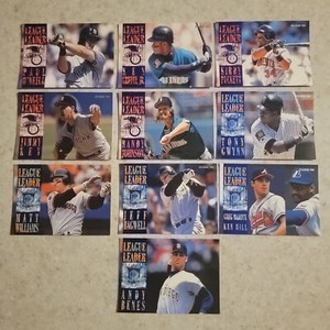 1995 Fleer League Leaders Insert Complete Set (Griffey, Puckett, Gwynn, Bagwell)