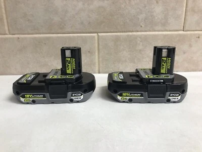 2x Ryobi ONE+ HP 18V High Performance Lithium-Ion 2.0 Ah Battery PBP003 Geniune - Image 1 of 3